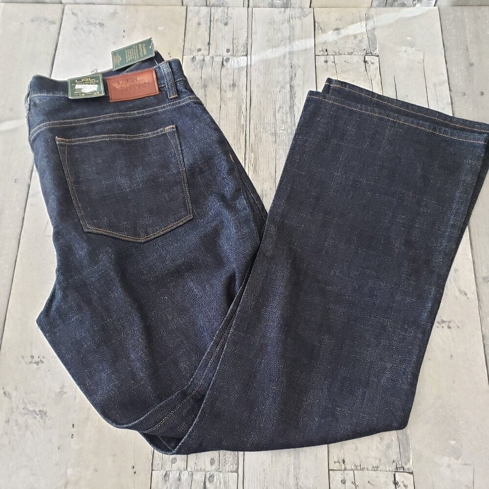 NWT - Ralph Lauren Classic Bootcut Dark Rinse Jeans Size 16 X 33 length